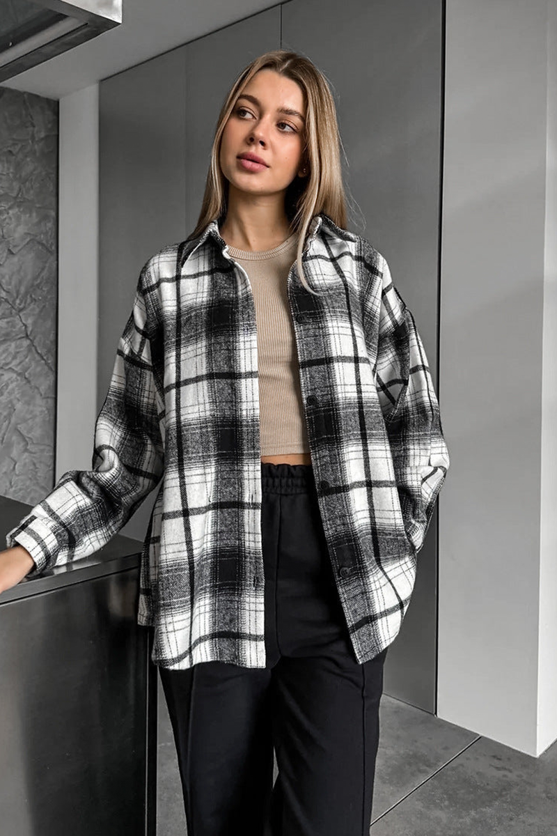 Moderne moderne plaid overshirt