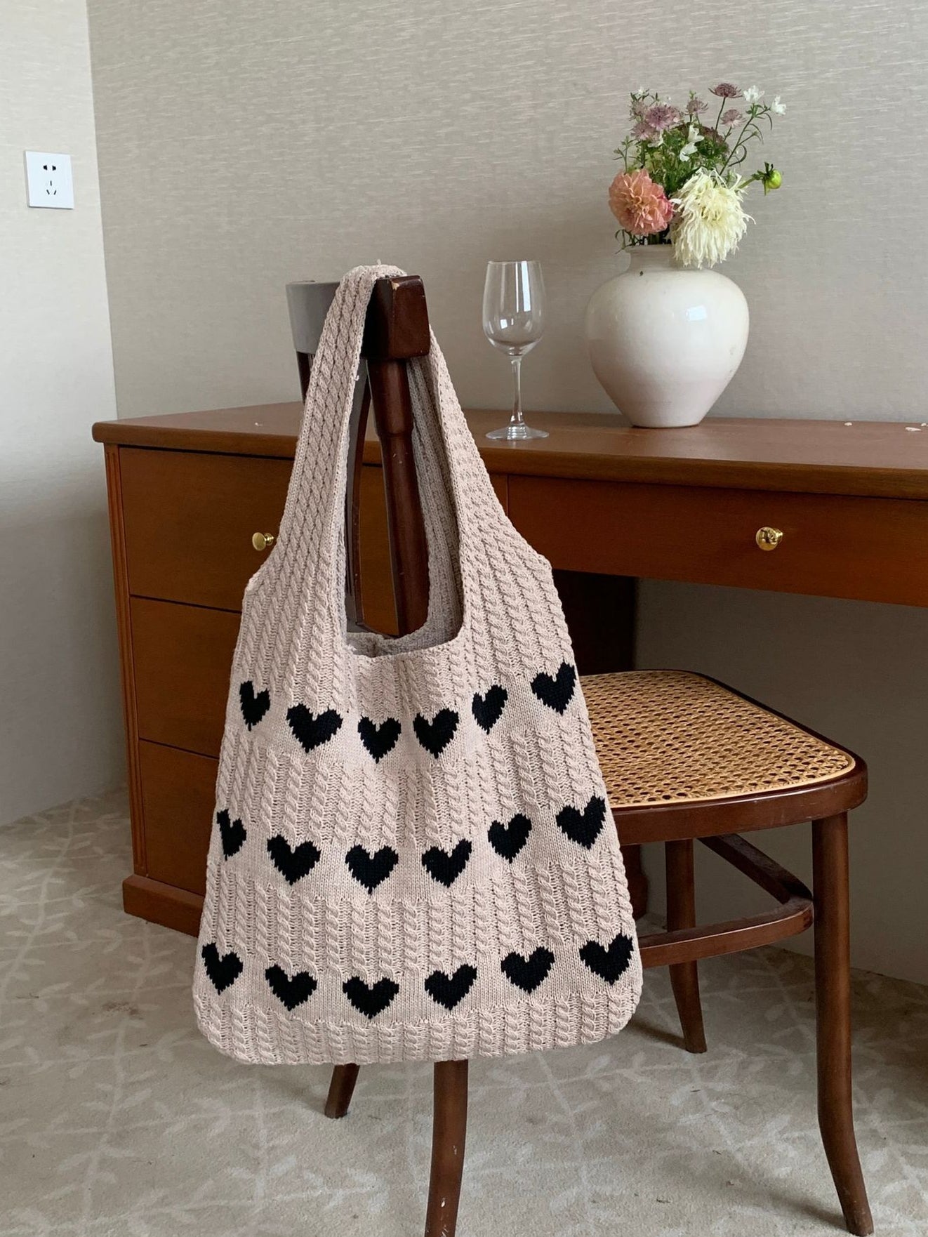 Cute Heart Tote Bag (Køb 1 Få 1 gratis)