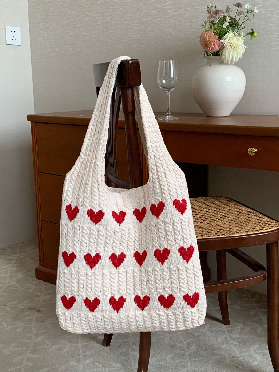 Cute Heart Tote Bag (Køb 1 Få 1 gratis)