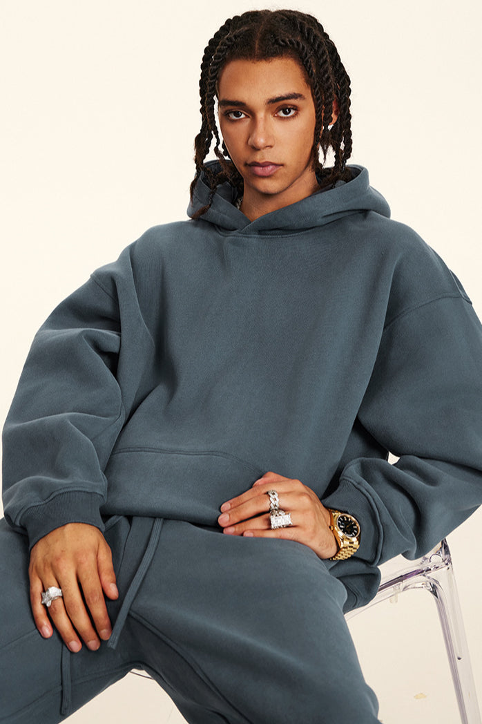 Oversize Hoodie Kapuzenpullover Sweatshirt Bequem Lang Modisch