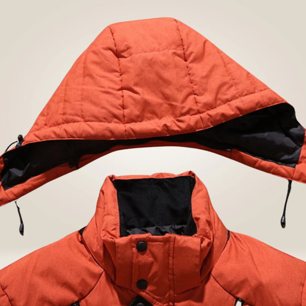 Winter Padded Waterproof Jacket with Detachable Hood