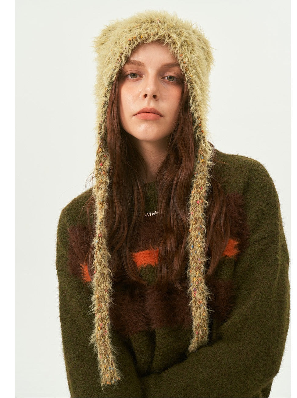 Green Warm Bear Winter Beanie Hat til kvinder 