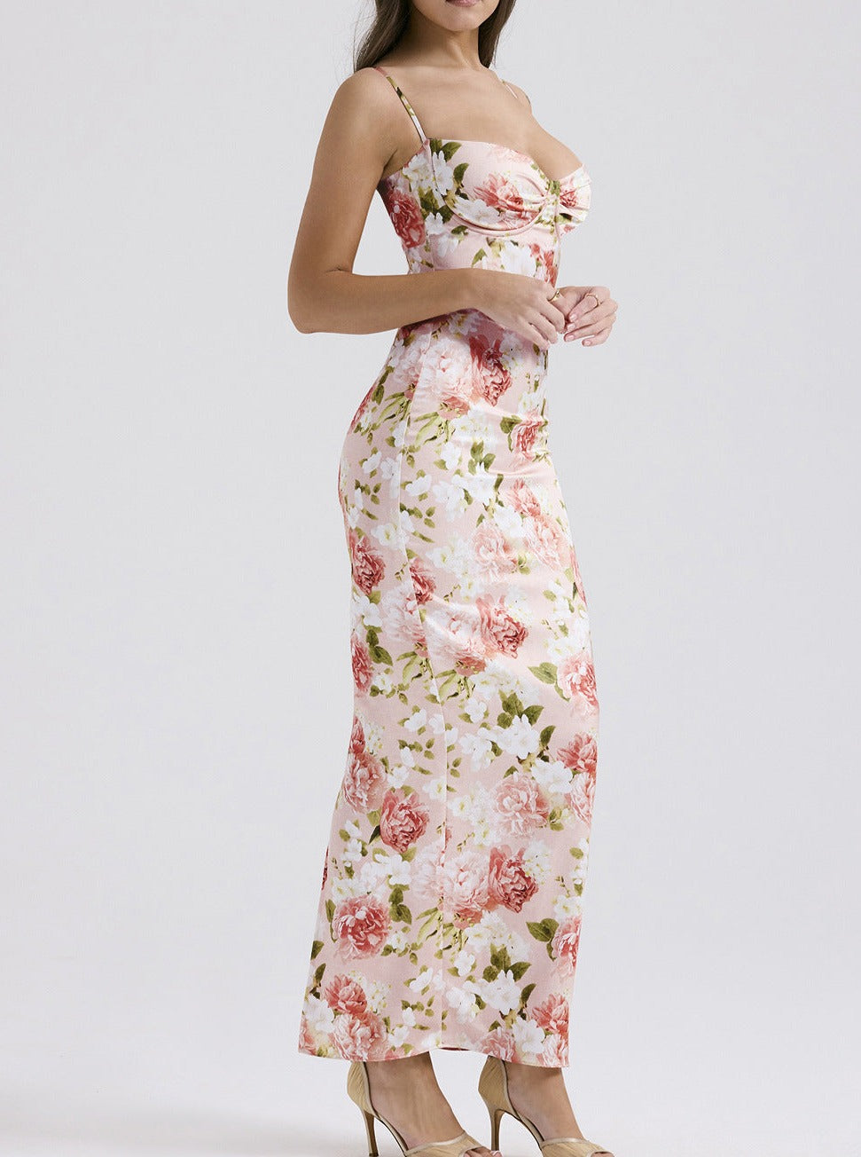 Elegant Bodycon-kjole med blomstret korset 