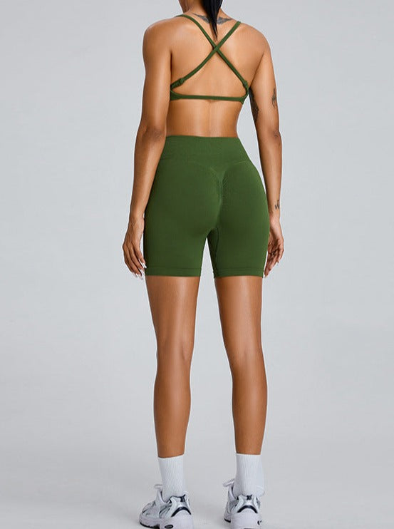 Mint Green Seamless High-Waisted Butt-Lifting Sports Short