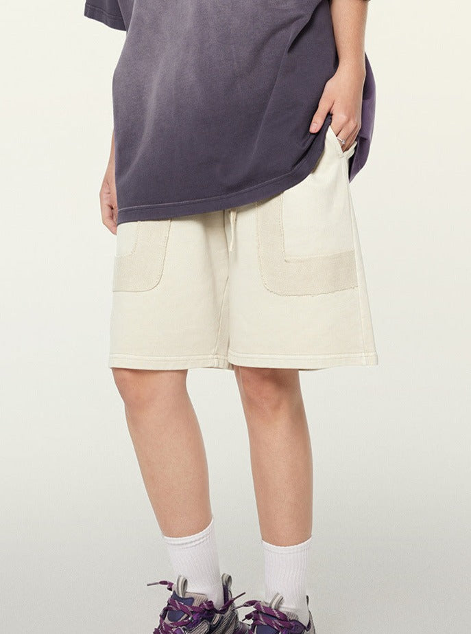 Beige retro street moderigtige shorts 