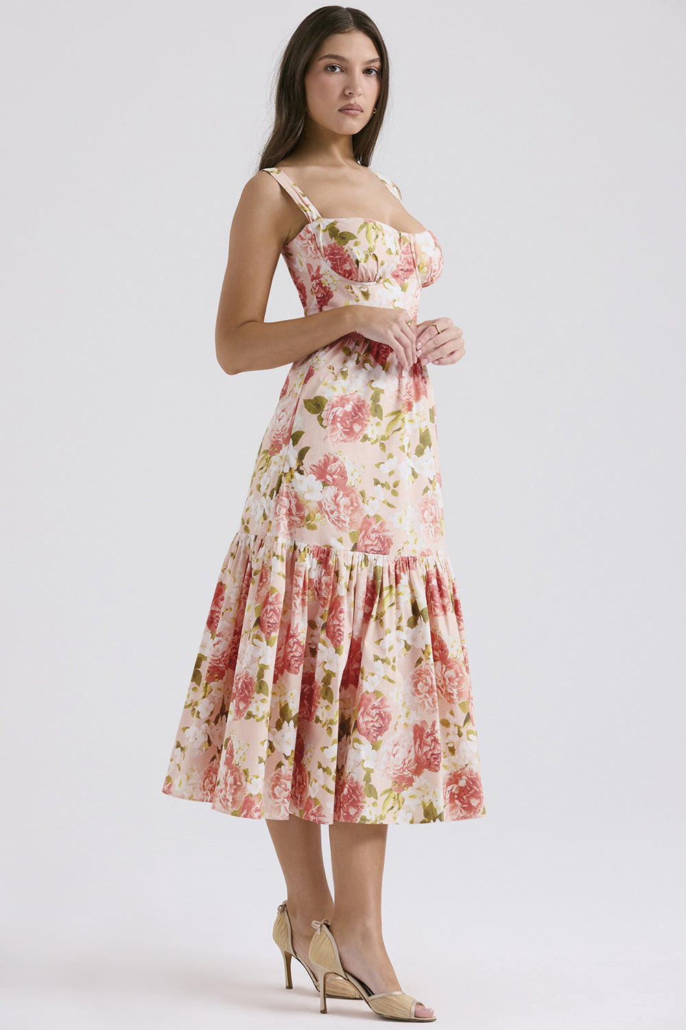 Floral Printed Sleeveless Sundress