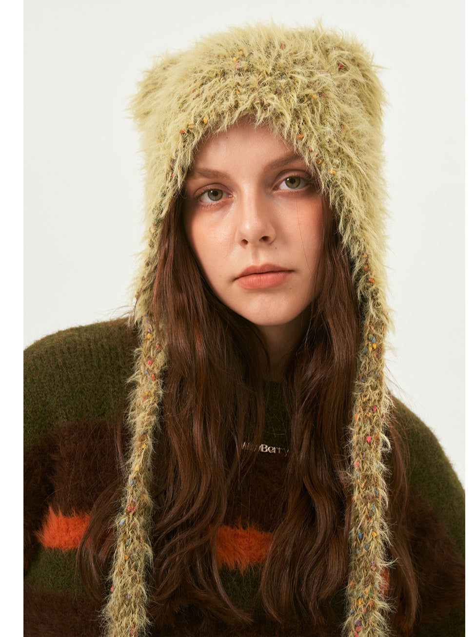 Green Warm Bear Winter Beanie Hat til kvinder 