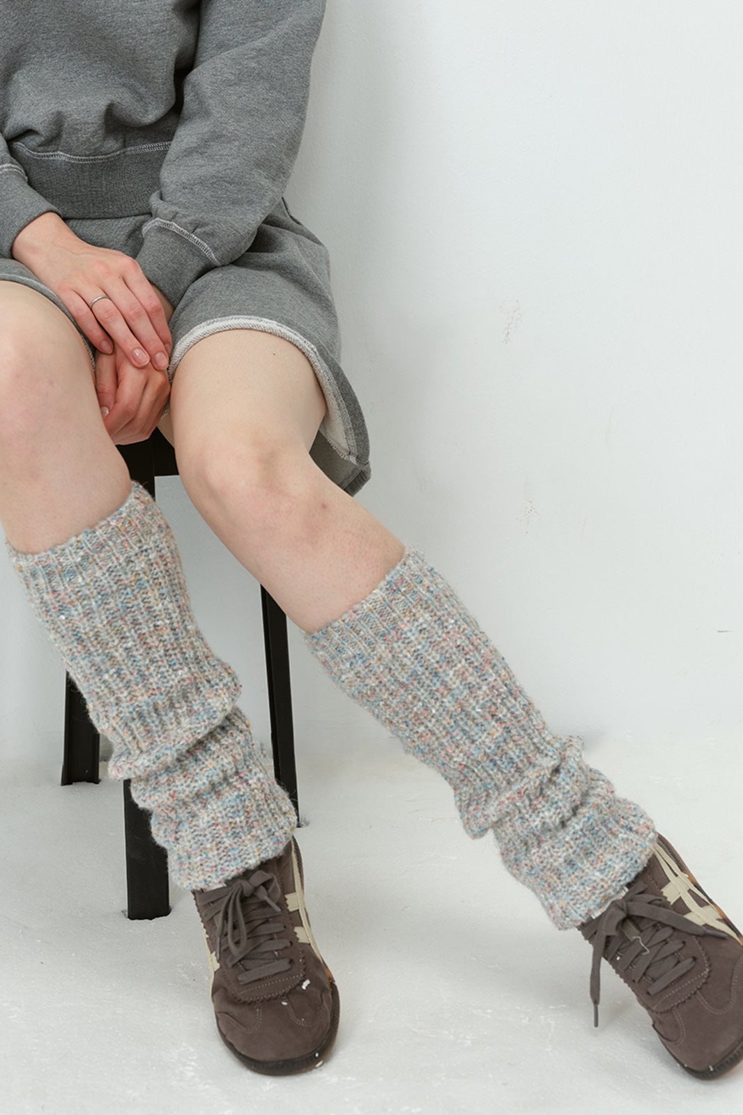 Vintage Mid Calf Knitted Wool Socks