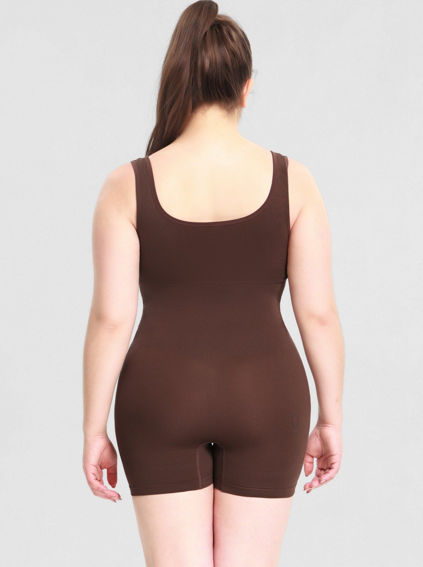 Brun Plus Size Tummy Control Romper Bodysuit 