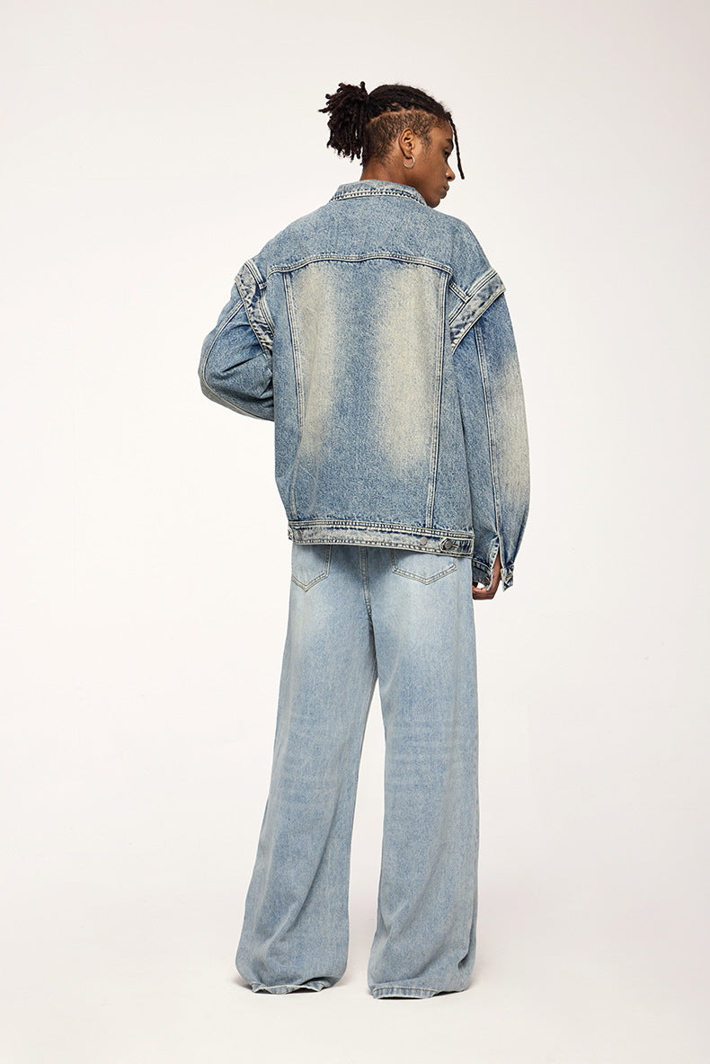 Vintage-inspirerede wide-leg denim jeans