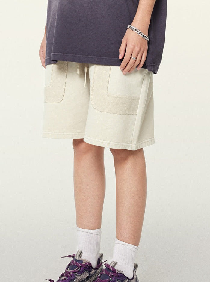 Beige retro street moderigtige shorts 