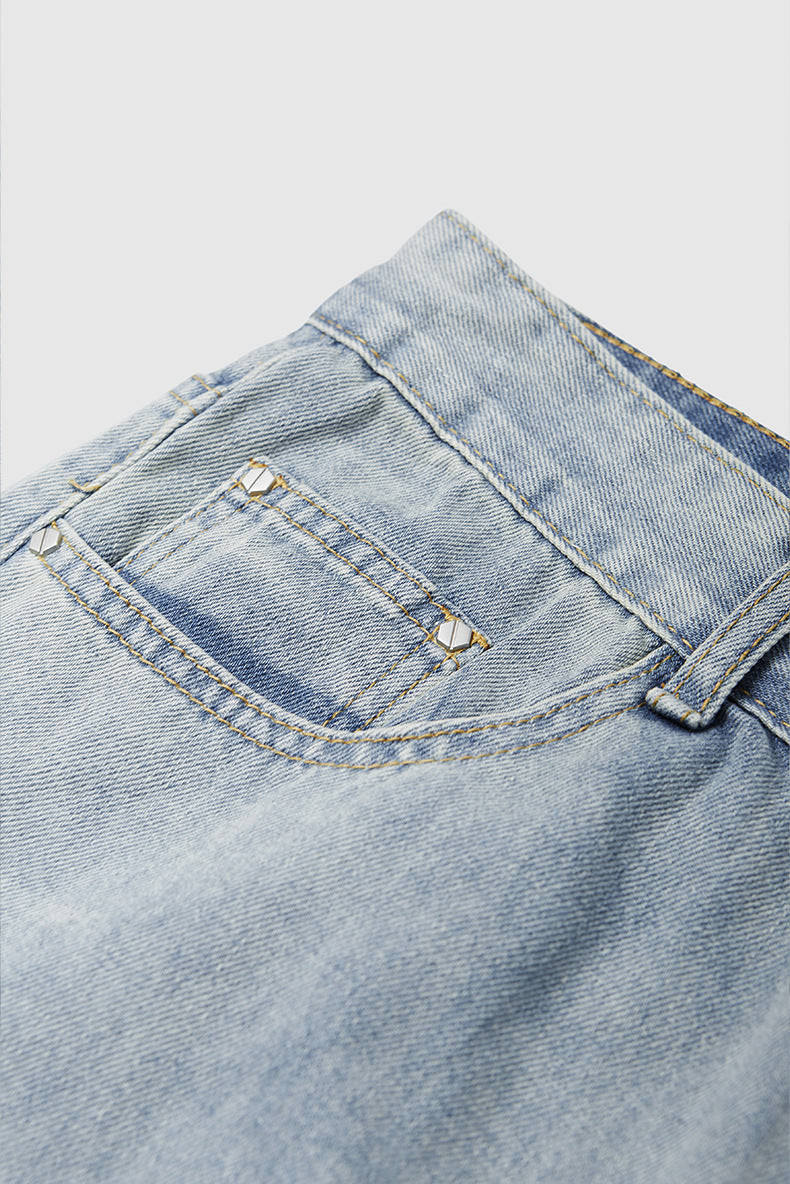 Vintage-inspirerede wide-leg denim jeans