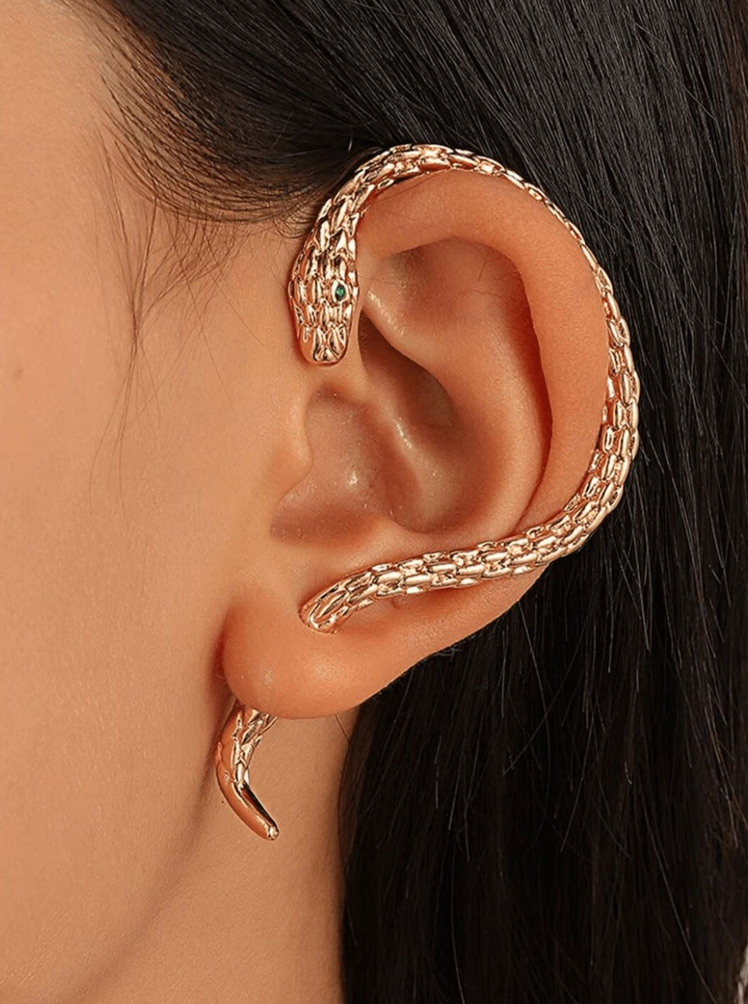 Slytherin Ear Cuffs Pinchbox Gold Left 